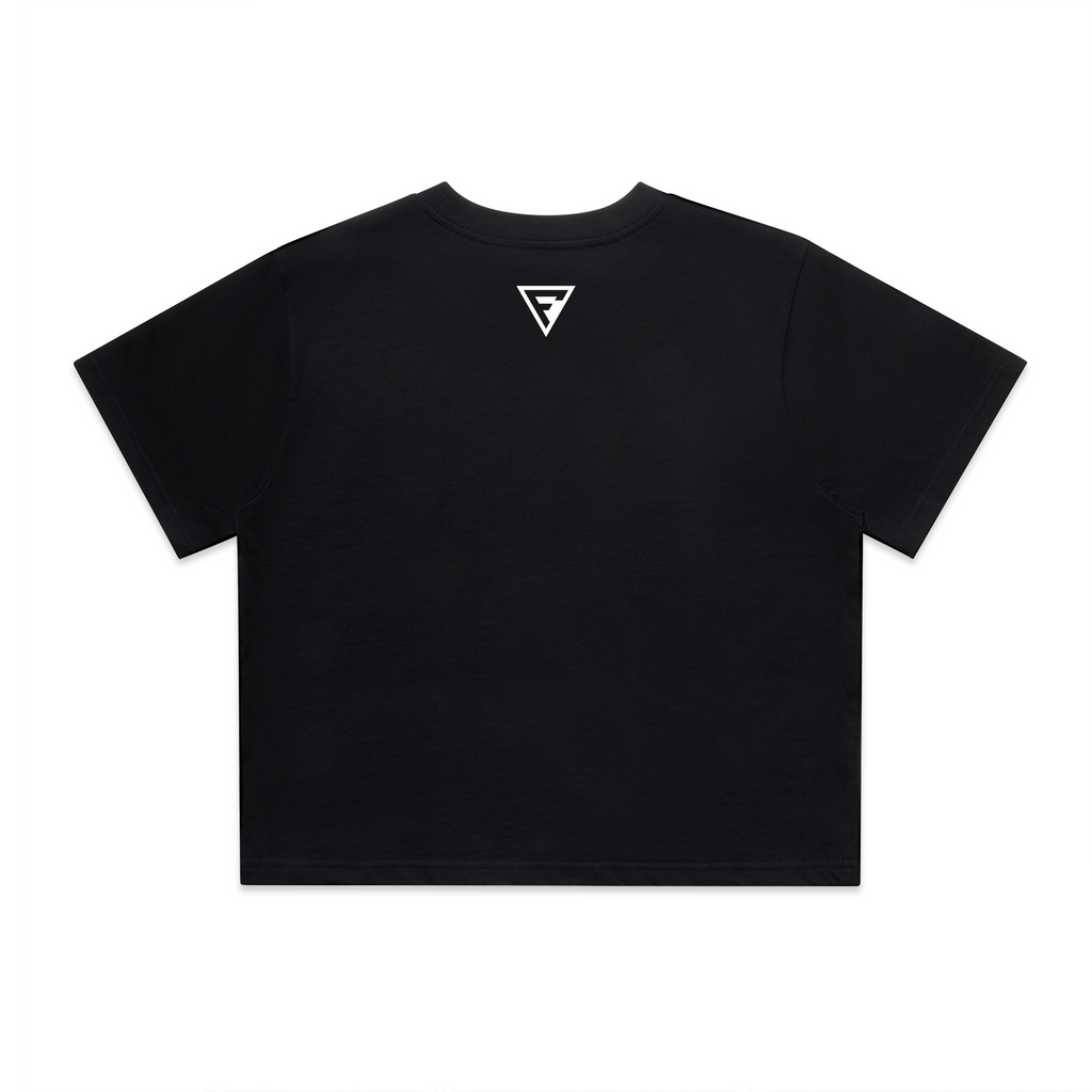 Women’s crop tee - black